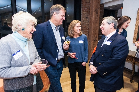  Nancy Ferguson Seeley GP'17, Tom Hayse, Dana Hayse, and Michael Shapiro '71