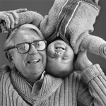 Grandpa (George Silk) and Byian, 1984